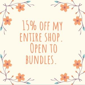 15% off anything in my closet!